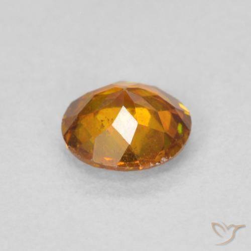 Esfalrita Naranja oscuro natural de 0.47 ct, Redondo, SI