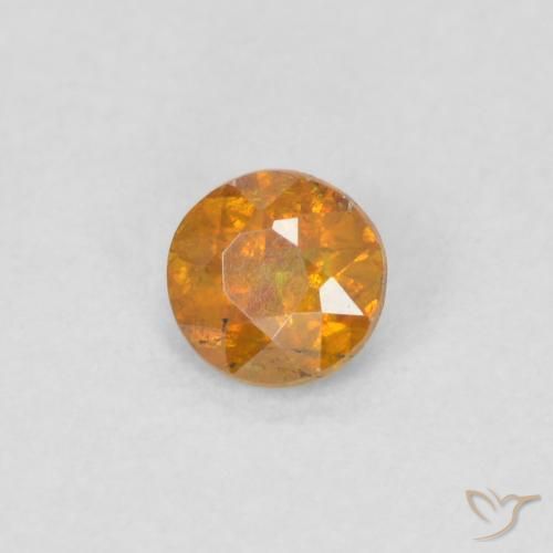 Esfalrita Naranja terroso natural de 0.24 ct, Redondo, SI