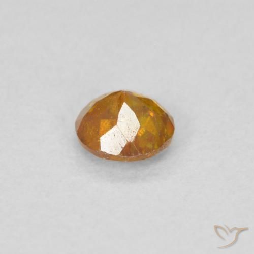 Esfalrita Naranja terroso natural de 0.24 ct, Redondo, SI