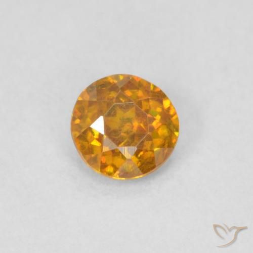 0.27ct Natural Marrón-oro Esfalrita, Redondo, SI