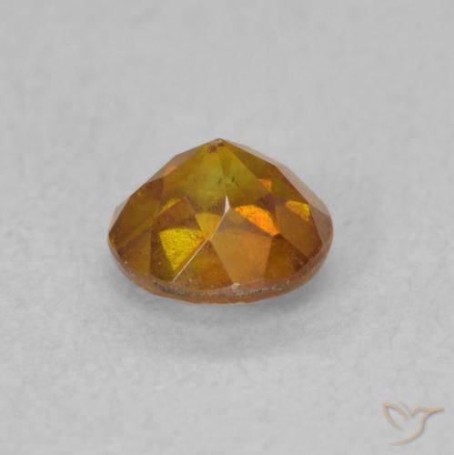 Esfalrita Naranja oscuro natural de 0.47 ct, Redondo, VS-SI