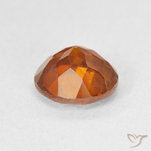 Esfalrita Naranja oscuro natural de 1.28 ct, Corte Redondo, VS-SI
