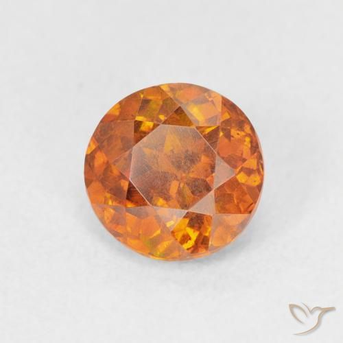 Esfalrita Naranja medio natural de 1.08 ct, Redondo, VS-SI