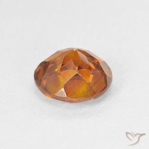 Esfalrita Naranja medio natural de 1.08 ct, Redondo, VS-SI