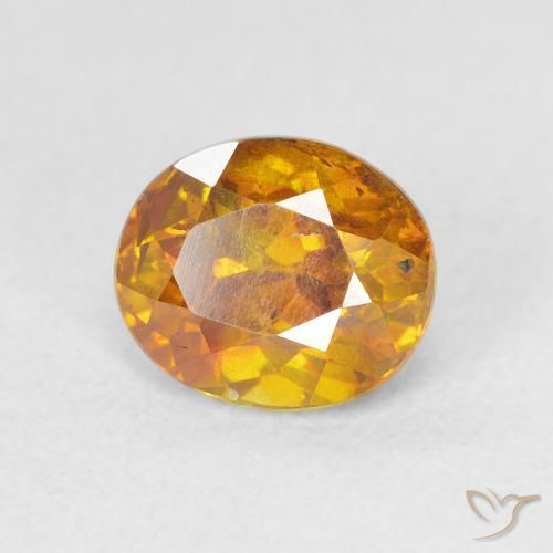 Esfalrita Naranja oscuro natural de 1.46 ct, Ovalada, VS-SI