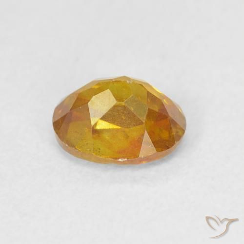 Esfalrita Naranja albaricoque natural de 0.79 ct, Ovalada, VS-SI