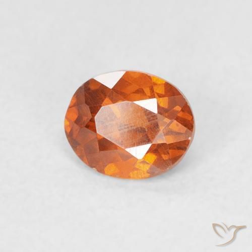 Esfalrita Naranja oscuro natural de 0.40 ct, Ovalada, VS-SI