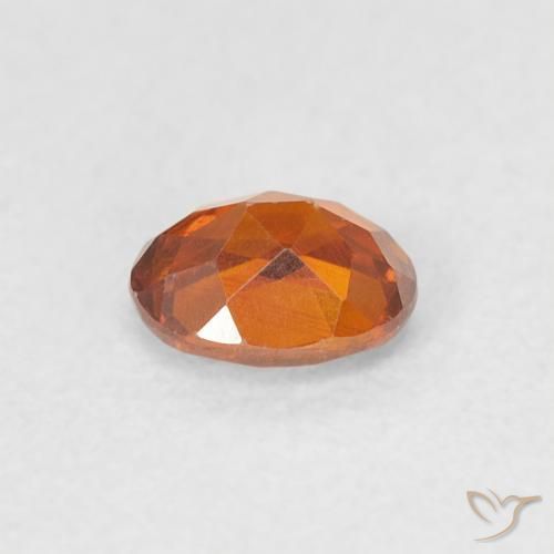 Esfalrita Naranja oscuro natural de 0.40 ct, Ovalada, VS-SI