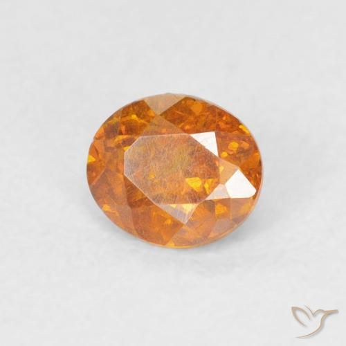 Esfalrita Naranja claro natural de 0.51 ct, Ovalada, SI