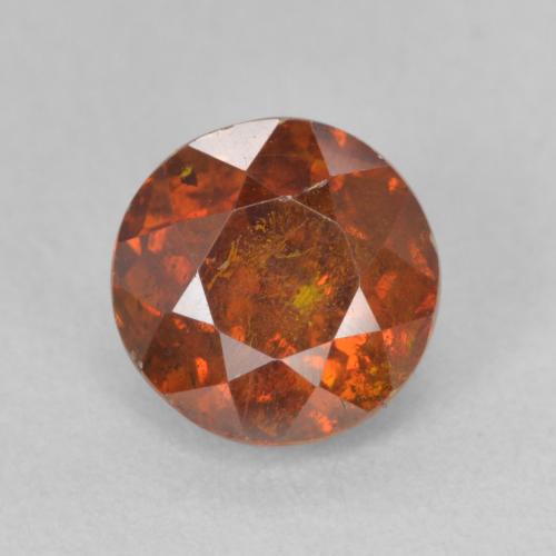 2.05ct Natural Naranja rojizo esfalerita, Redondo, SI