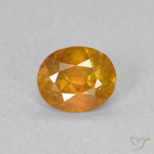0.50ct Natural Marrón-oro esfalerita, Ovalada, SI