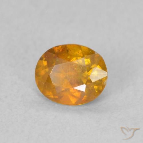 Esfalrita Marrón-oro natural de 0.50 ct, Ovalada, SI