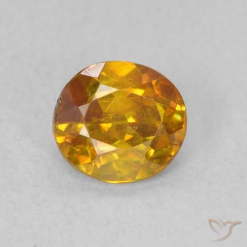 0.65ct Natural Naranja terroso esfalerita, Ovalada, SI
