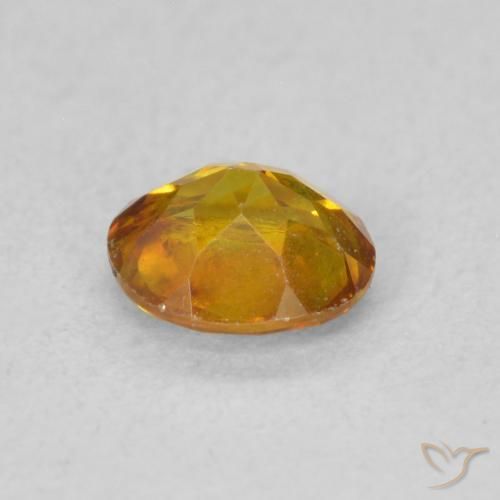 Esfalrita Naranja terroso natural de 0.65 ct, Ovalada, SI