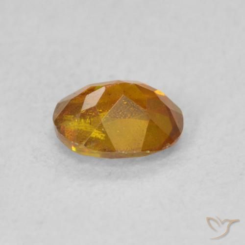 Esfalrita Medium Dark-Orange natural de 0.55 ct, Ovalada, SI
