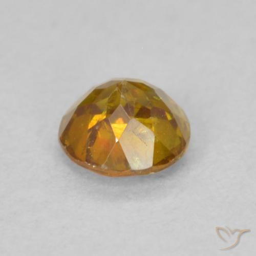 Esfalrita Naranja terroso natural de 0.39 ct, Redondo, SI