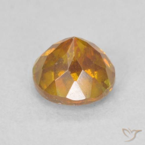 Esfalrita Naranja sidra natural de 0.64 ct, Redondo, SI