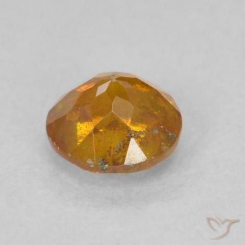 Esfalrita Naranja claro natural de 0.48 ct, Redondo, SI