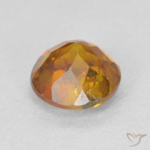 Esfalrita Naranja terroso natural de 0.64 ct, Redondo, SI