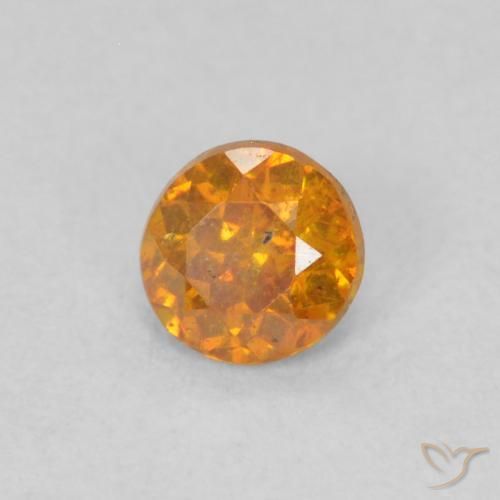 Esfalrita Naranja albaricoque natural de 0.27 ct, Redondo, SI