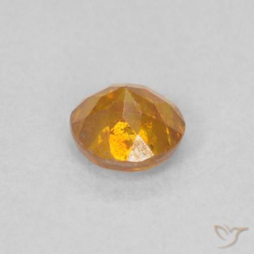 Esfalrita Naranja albaricoque natural de 0.27 ct, Redondo, SI
