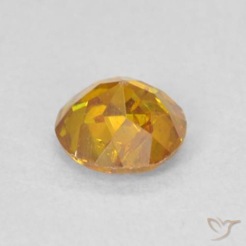 Esfalrita Naranja terroso natural de 0.35 ct, Redondo, SI