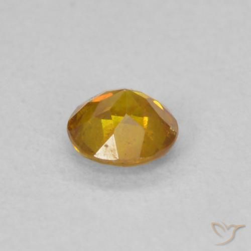 Esfalrita Naranja dorado natural de 0.30 ct, Redondo, SI