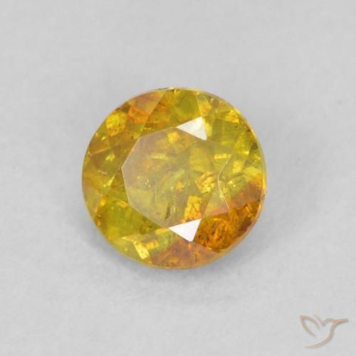 Esfalrita Naranja albaricoque natural de 0.40 ct, Redondo, SI
