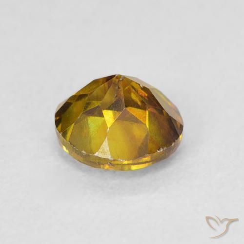 Esfalrita Marrón-oro natural de 0.92 ct, Redondo, VS-SI