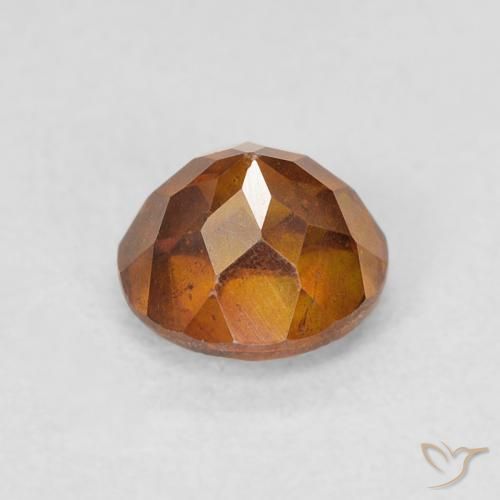 Esfalrita Marrón-oro natural de 0.80 ct, Redondo, VS-SI