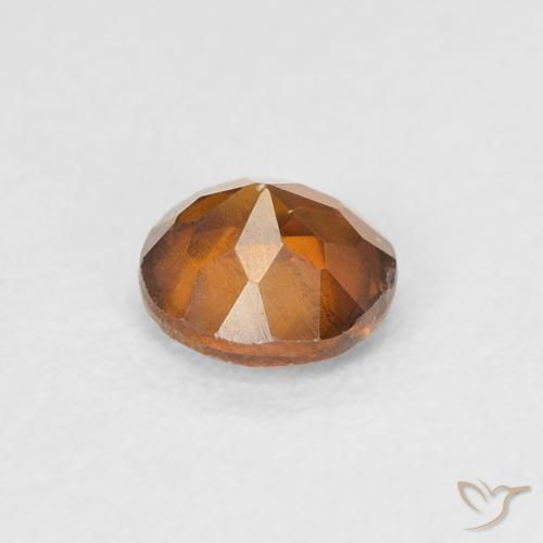 Esfalrita Naranja oscuro natural de 0.62 ct, Redondo, VS-SI