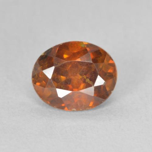 1.33ct Natural Naranja marrón intenso esfalerita, Ovalada, SI