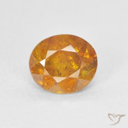 1.25ct Natural Naranja miel esfalerita, Ovalada, SI