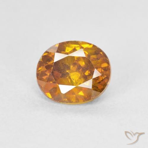 1.25ct Natural Marrón-oro esfalerita, Ovalada, SI