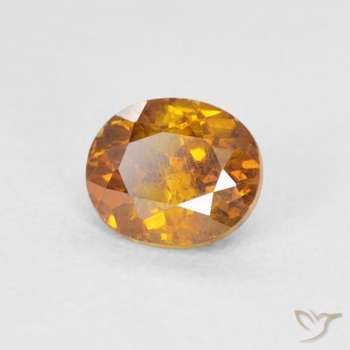 Esfalrita Marrón-oro natural de 1.25 ct, Ovalada, SI