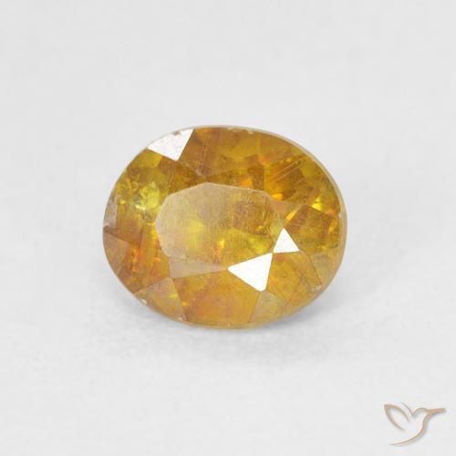 Esfalrita Marrón-oro natural de 0.75 ct, Ovalada, SI