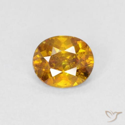 0.47ct Natural Marrón-oro esfalerita, Ovalada, SI