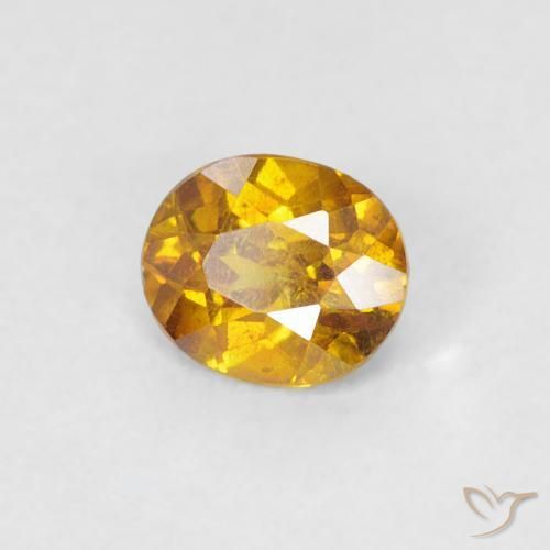 Esfalrita Marrón-oro natural de 0.47 ct, Ovalada, SI