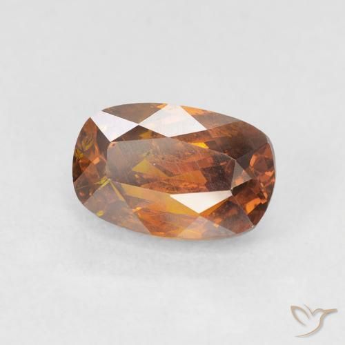 Esfalrita Naranja oscuro natural de 1.46 ct, Forma Cojín, SI