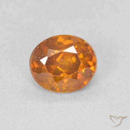 0.54ct Natural Ámbar naranja esfalerita, Ovalada, SI