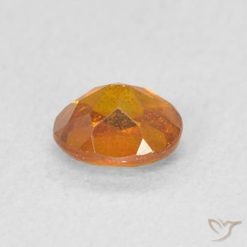 Esfalrita Ámbar naranja natural de 0.54 ct, Ovalada, SI