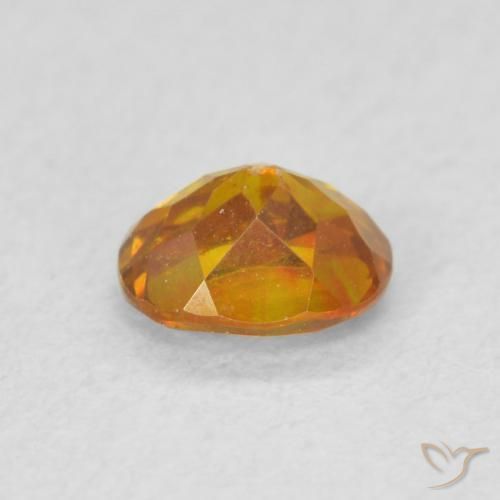 Esfalrita Naranja medio natural de 0.59 ct, Ovalada, SI