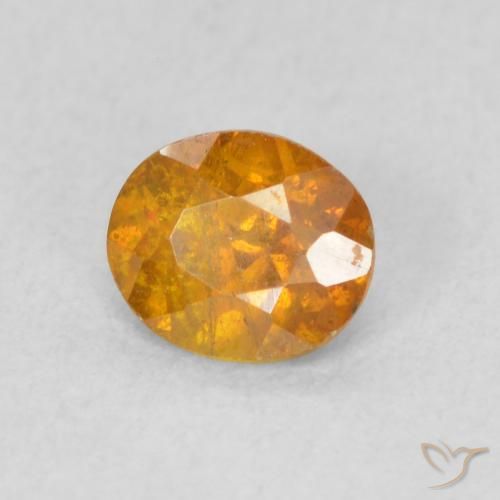 Esfalrita Naranja claro natural de 0.56 ct, Ovalada, SI