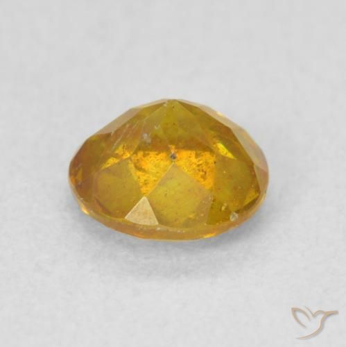 Esfalrita Naranja dorado natural de 0.84 ct, Redondo, SI