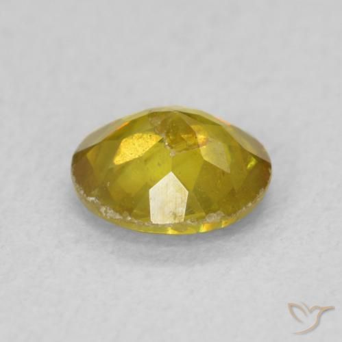 Esfalrita Amarillo medio natural de 0.75 ct, Redondo, SI