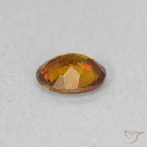 Esfalrita Naranja oscuro natural de 0.28 ct, Ovalada, SI