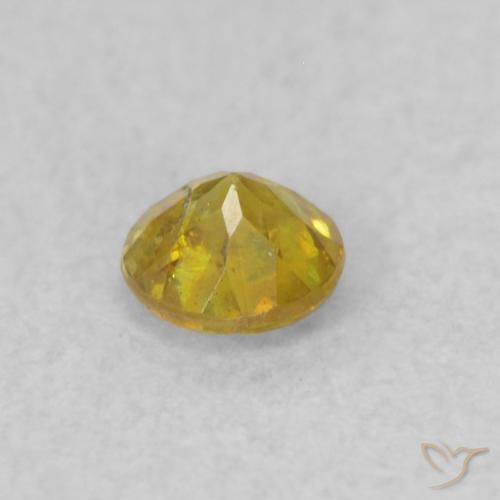 Esfalrita Amarillo púrpura natural de 0.19 ct, Redondo, SI