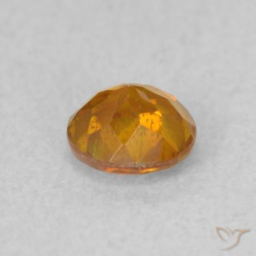 Esfalrita Naranja albaricoque natural de 0.52 ct, Redondo, SI