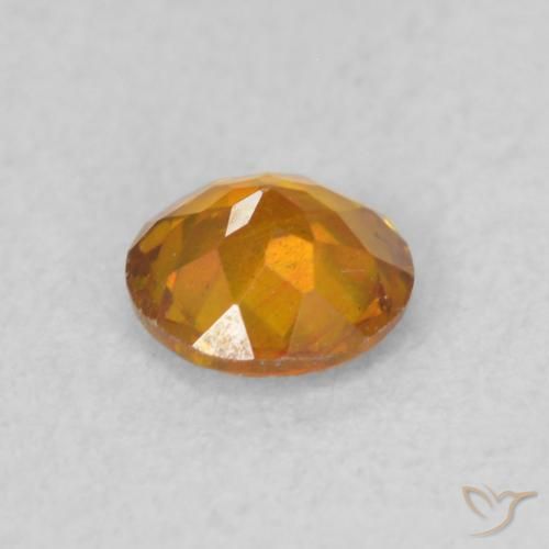 Esfalrita Naranja intenso natural de 0.47 ct, Redondo, SI