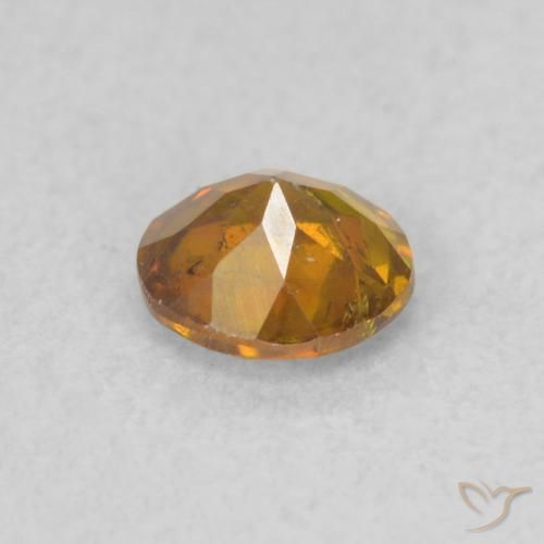 Esfalrita Naranja marrón natural de 0.47 ct, Redondo, SI